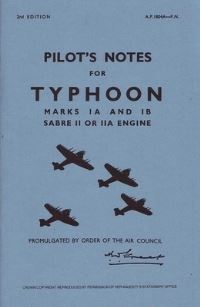 Book Cover for Typhoon Ia & IB Pilot's Notes by Air Data Publications