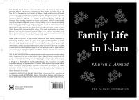 Book Cover for Family Life in Islam by Khurshid Ahmad