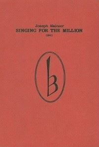 Book Cover for Singing for the Million (1841) by Joseph Mainzer