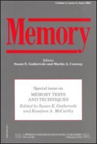 Book Cover for Memory Tests and Techniques by Susan E Gathercole, Rosaleen A McCarthy