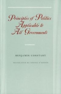 Book Cover for Principles of Politics Applicable to All Governments by Benjamin Constant