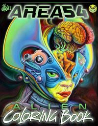 Book Cover for Ron English's Area 54 Alien Coloring Book by Ron English