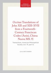 Book Cover for The Occitan Translations of John XII and XIII-XVII from a Fourteenth-Century Franciscan Codex (Assisi, Chiesa Nuova MS. 9) by Marvyn Roy Harris