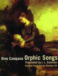 Book Cover for Orphic Songs by Dino Campana, Isidore Lawrence Salomon