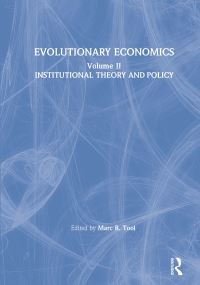 Book Cover for Evolutionary Economics by Marc R Tool