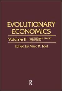 Book Cover for Evolutionary Economics by Marc R Tool