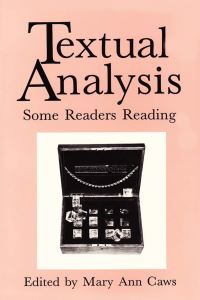 Book Cover for Textual Analysis by Mary Ann Caws
