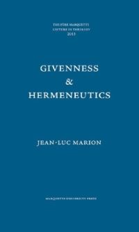 Book Cover for Givenness & Hermeneutics by JeanLuc Marion