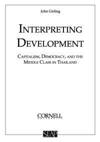 Book Cover for Interpreting Development by J L S Girling, Cornell University