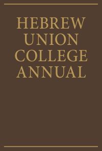 Book Cover for Hebrew Union College Annual Volume 59 by Hebrew Union College Press