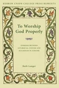 Book Cover for To Worship God Properly by Ruth Langer