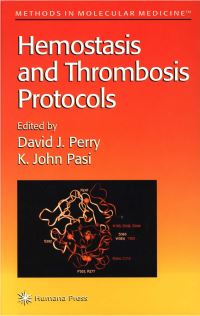 Book Cover for Hemostasis and Thrombosis Protocols by David Perry, K John Pasi