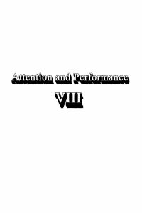 Book Cover for Attention and Performance Viii by R S Nickerson