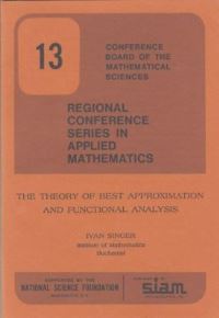 Book Cover for The Theory of Best Approximation and Functional Analysis by Ivan Singer