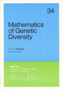 Book Cover for Mathematics of Genetic Diversity by J. F. C. Kingman, Conference Board of the Mathematical Sciences