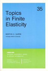 Book Cover for Topics in Finite Elasticity by Morton E. Gurtin