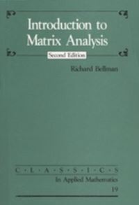 Book Cover for Introduction to Matrix Analysis by Richard Bellman