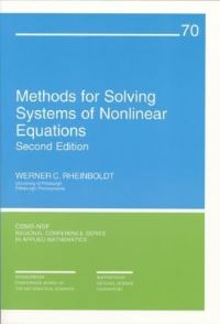 Book Cover for Methods for Solving Systems of Nonlinear Equations by Werner C. Rheinboldt