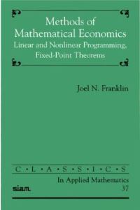 Book Cover for Methods of Mathematical Economics by Joel N Franklin
