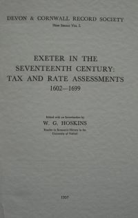 Book Cover for Exeter in the Seventeenth Century by W G Hoskins