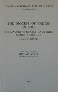 Book Cover for The Diocese of Exeter in 1821 by Michael Cook