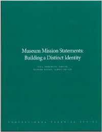 Book Cover for Museum Mission Statements by Gail Anderson