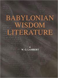 Book Cover for Babylonian Wisdom Literature by W G Lambert