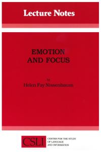 Book Cover for Emotion and Focus by Helen Nissenbaum