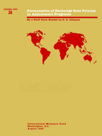 Book Cover for Formulation of Exchange Rate Policies in Adjustment Programs by G G Johnson, International Monetary Fund