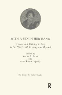 Book Cover for With a Pen in Her Hand by Verina R Jones, Anna Laura Lepschy, Society for Italian Studies
