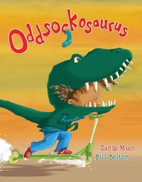 Book Cover for Oddsockosaurus by Zanib Mian