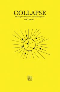 Book Cover for Collapse Volume III by Robin Mackay
