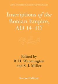 Book Cover for Inscriptions of the Roman Empire, AD 14-117 by B H Warmington, S J Miller