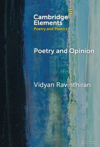 Book Cover for Poetry and Opinion by Vidyan Ravinthiran