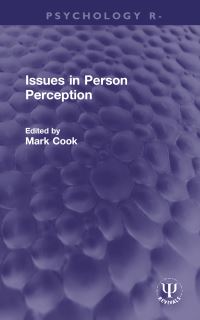 Book Cover for Issues in Person Perception by Mark Cook