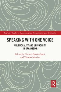 Book Cover for Speaking With One Voice by Chantal BenoitBarné, Thomas Martine