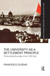 Book Cover for The University as a Settlement Principle by Francesco Zuddas