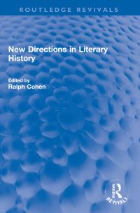 Book Cover for New Directions in Literary History by Ralph Cohen