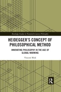 Book Cover for Heidegger's Concept of Philosophical Method by Vincent Blok