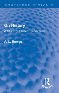 Book Cover for On History by A L Rowse