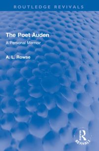 Book Cover for The Poet Auden by A L Rowse