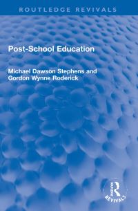 Book Cover for Post-School Education by Michael Dawson Stephens, Gordon Wynne Roderick