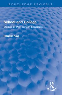 Book Cover for School and College by Ronald King