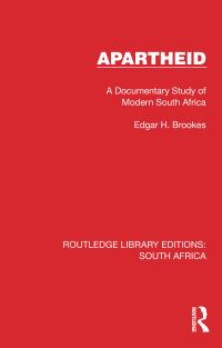 Book Cover for Apartheid by Edgar H Brookes
