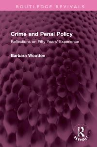 Book Cover for Crime and Penal Policy by Barbara Wootton