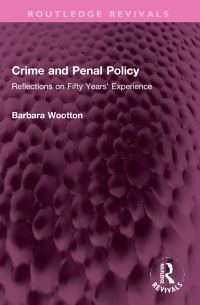 Book Cover for Crime and Penal Policy by Barbara Wootton