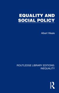 Book Cover for Equality and Social Policy by Albert Weale