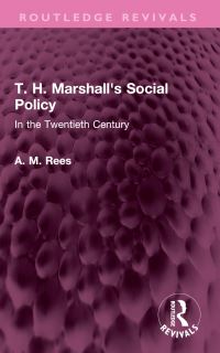 Book Cover for T.H. Marshall's Social Policy by T H Marshall, Anthony M Rees