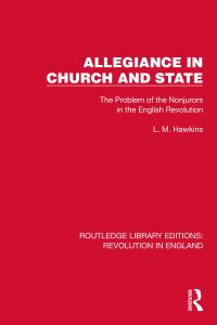 Book Cover for Allegiance in Church and State by L M Hawkins