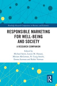 Book Cover for Responsible Marketing for Well-Being and Society by Michael Saren